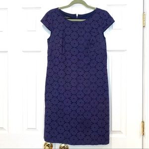 Nine West Blue Shirtsleeve mini Dress Sz 6